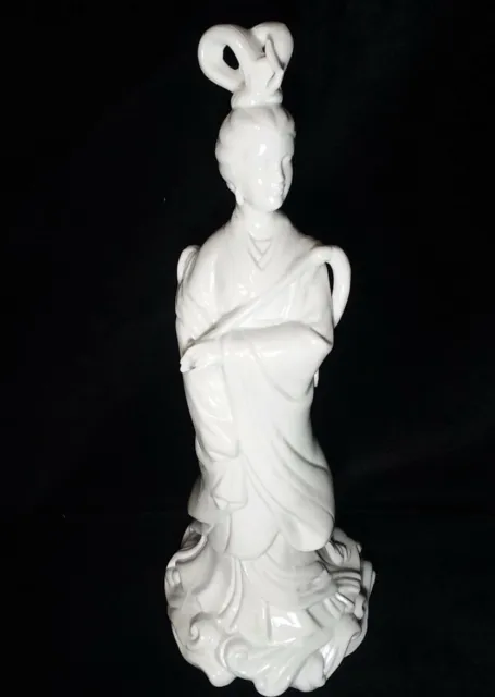 Chinese Craftsmen White Porcelain, Royal Women Made in TAIWAN R. O. C. 13.5"H