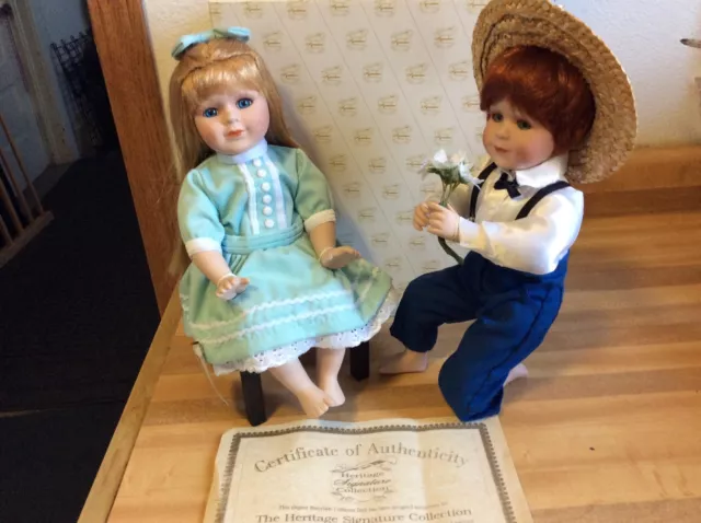 Courting Couple Porcelain Dolls Heritage Signature Collection