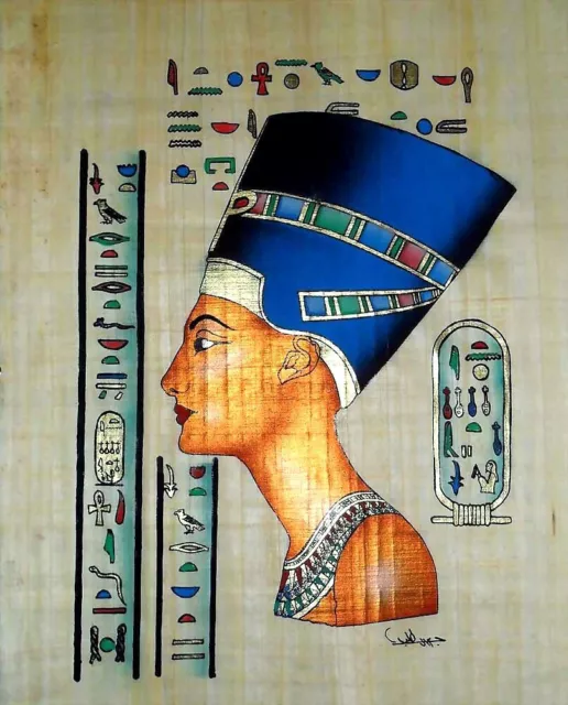 home bedroom design Egyptian Papyrus Paintings Queen Nefertiti poster