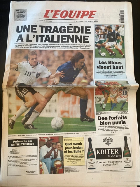 JOURNAL L'EQUIPE EURO 84 EQUIPE DE FRANCE FOOT