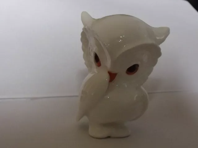 Royal Osborne White Bone China Owl Figurine TMR-3409 Vintage perfect condition