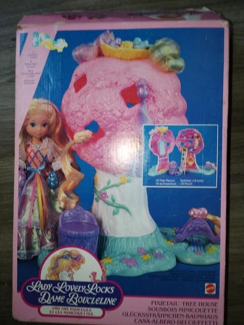 ANCIEN SPARKLE PRETTY LADY LOVELYLOCKS doll Poupée BOUCLELINE Mattel Ex. État EUR 190,00 - FR
