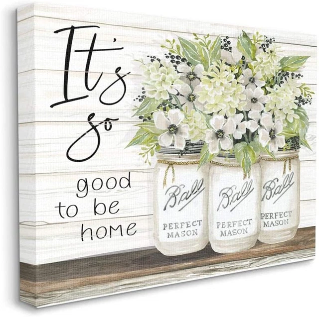 So Good to Be Home Frase Encantador Ramo Floral, Diseñado por Cindy Jacobs Wall