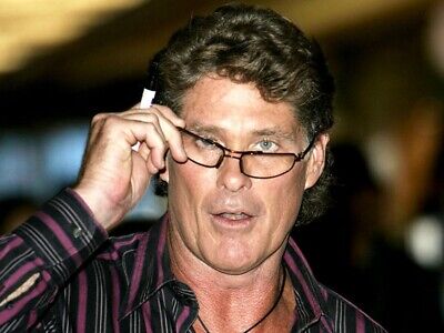 David Hasselhoff Putting On The Glasses 8x10 Picture Photo Print