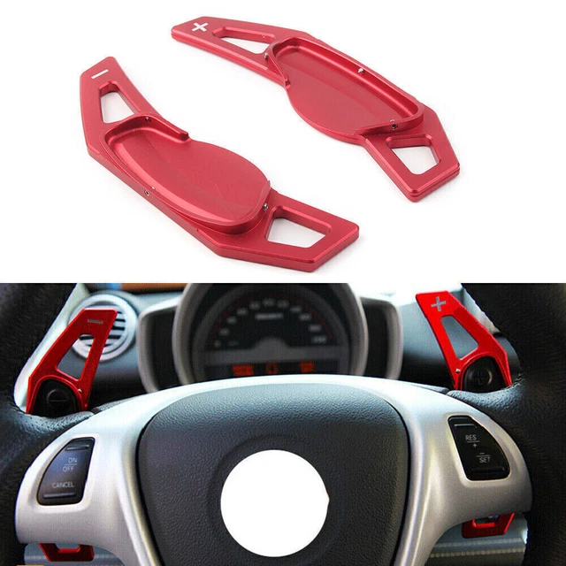Volante rosso shifter pagaio cambio per Benz Smart Fortwo (W451) 2007-17/W453 15-17