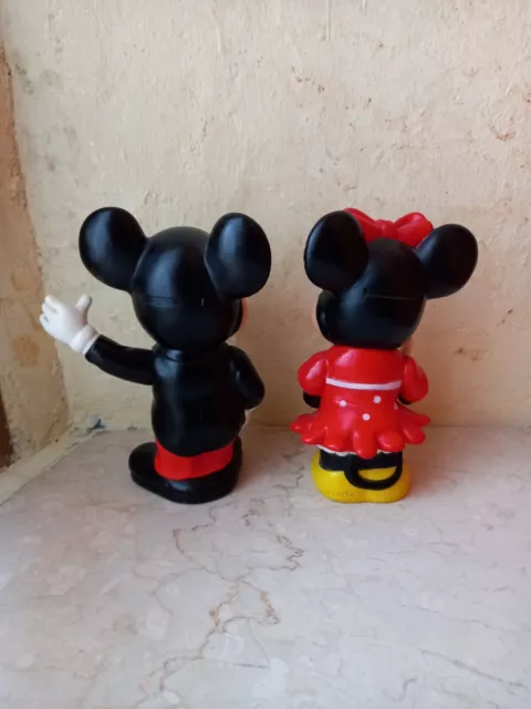 Walt Disney   Topolino e Minnie rare statuine plastica vintage korea 3