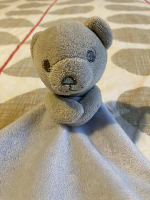 TESCO F F BROWN Teddy Bear Comforter Blue Blanket 6.99 PicClick UK