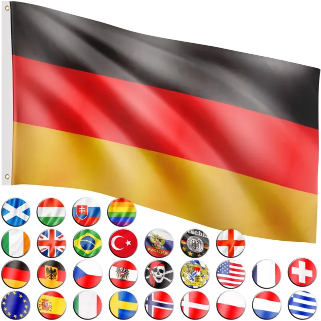 FLAGMASTER Fahnenmast Fahne Flagge DEUTSCHLAND USA 120x80cm Deutschlandfahne