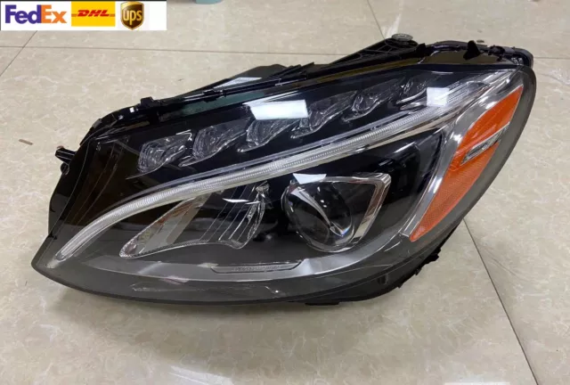 For 15 16 17 18 Mercedes Benz C-Class C300 W205 LED Headlight Left Driver Side