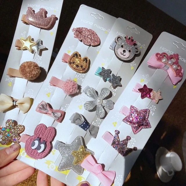 1 Pc Women Cartoon Star Sequins Hair Clip Kids Barrette Hairpin Hair Accessories