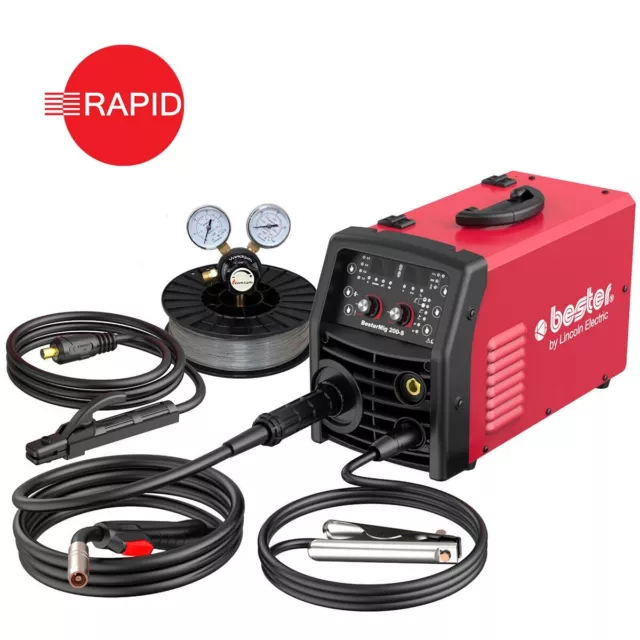 Lincoln Bester 200-S Multi Process MIG Welder Package 230v, with 2 Year Warranty