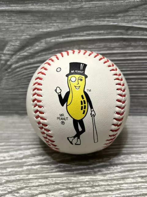 Vintage Planters Mr. Peanut Character Logo Wilson Baseball Advertising