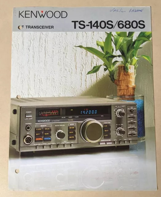 Kenwood TS-140S/680S HF Transceiver Sales Product Brochure Slick