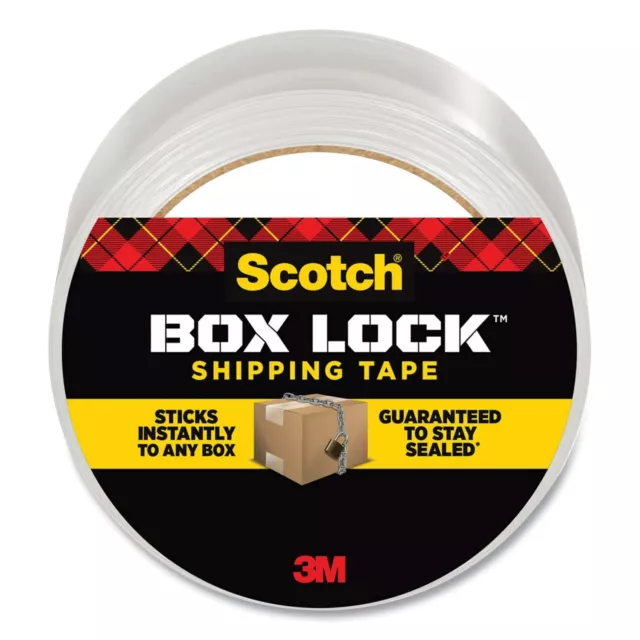 Scotch Box Lock Clear Packaging Tape, 48 mm x 50 m, 1 Roll/Pack- Shipping and Ma 2