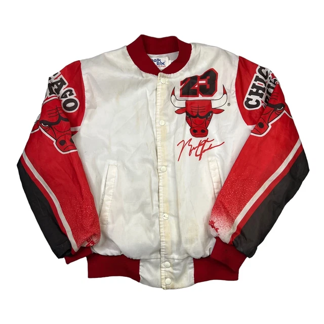 CHALK LINE VTG 80s Chicago Bulls Michael Jordan 23 Bomber Jacket Youth
