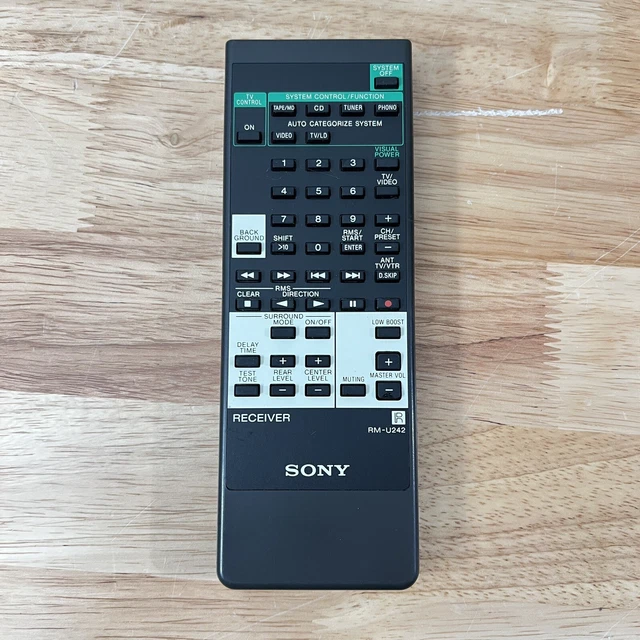 B3 Authentic OEM Sony RM-U242 Stereo Receiver Remote Control STR-D515 STR-D615