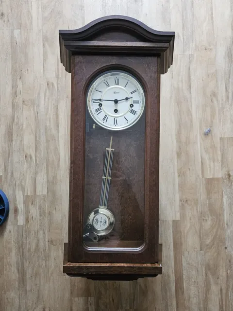 Hermle Pendulum Chime Wall Clock - Brown