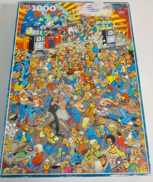 RARE Van Haasteren 1000 Piece Puzzle Rock Around The Clock (1986
