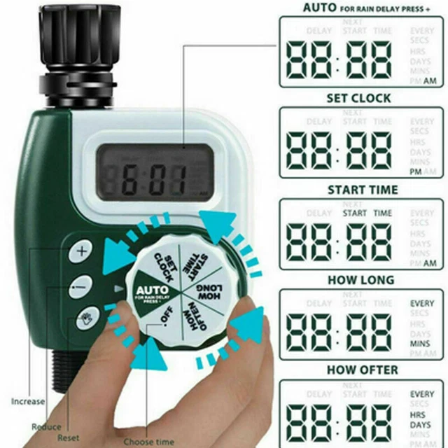 Programmatore Centralina Elettronico Timer Irrigazione Giardino Digitale acqua
