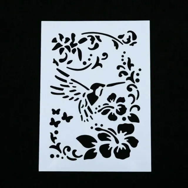 Vogel Blumen Schichtschablonen Album Ornamente Stanzen Zeichnung Vorlage Handwerk