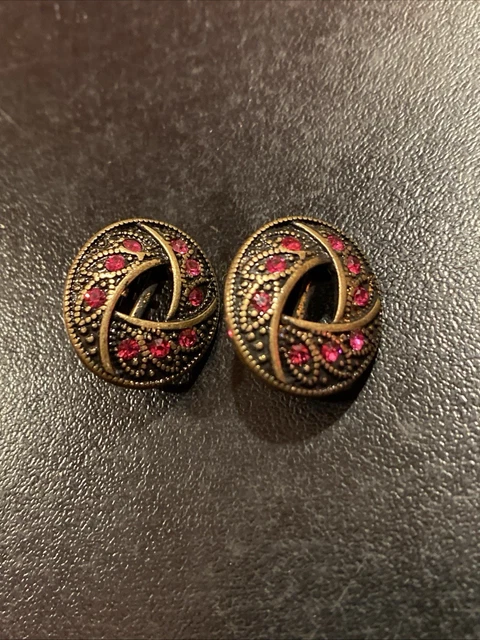 Boucles D'oreilles Vintage à Clip - Bijou Fantaisie Ancien - Sans Marque