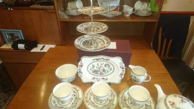 @Look@JoBro indian Tree Afternoon Tea Set with  🎂 3 Tier Cake Sandwich Stand PC