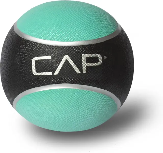 CAP Barbell Rubber Medicine Ball, 2-Pound, Teal