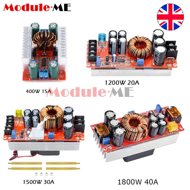 1200W 20A/1500W 30A/1800W 40A DC Converter Boost Step-up Power Supply Module UK