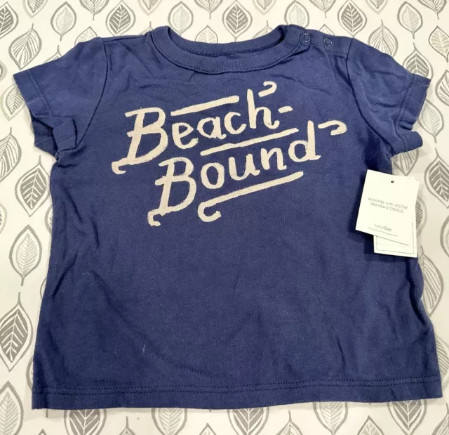 Baby Gap NWT Blue Jay BEACH BOUND SS UPF UV 50+ SWIM TEE TOP SHIRT 3-6 Months