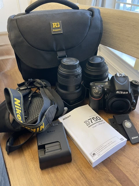 Nikon D750 Full Kit. 16-35mm & 24-120mm Lenses, Black Rapid Strap, Acc.