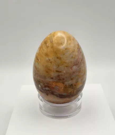 Onyx Semi Precious Polished Stone Egg 7cm H x 5cm W 280g