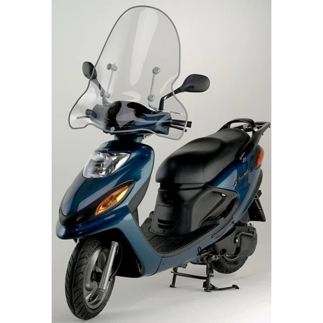 Parabrezza Moto FABBRI Trasparente TOP ALTO Per Peugeot Elyseo 50 (1999-2002) - Altezza 705 Mm, Larghezza 645 Mm