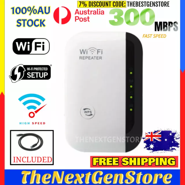 300Mbps Wifi Extender Repeater Range Signal Booster Wireless AP Router AU Plug