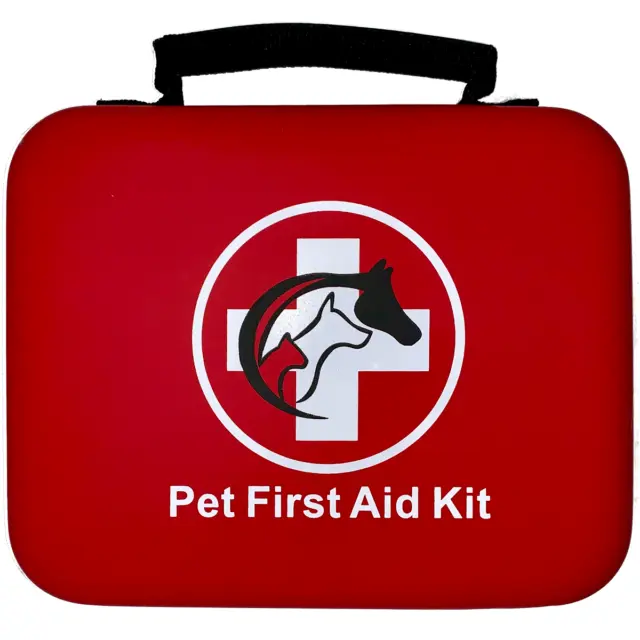 Deluxe Pet First Aid Kit 60+ Emergency Items, Veterinarian Approved