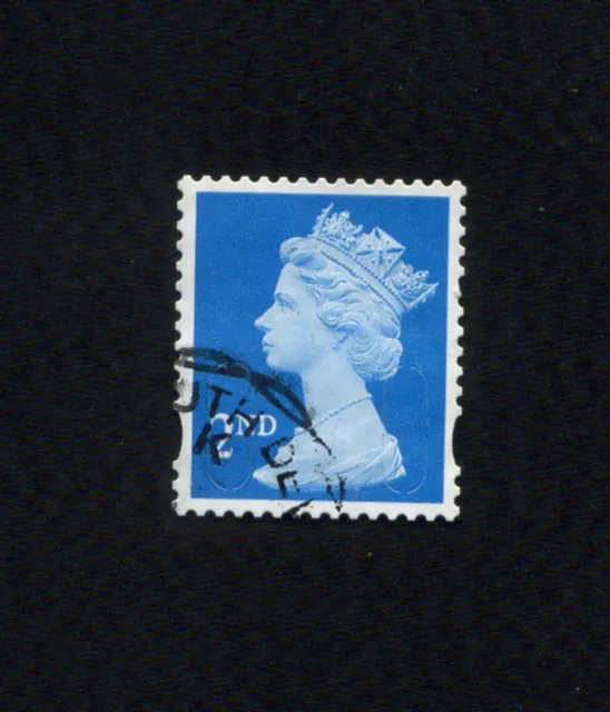 GB  2020  Machin  2nd Bright blue (M20L)  SG U2995  USED  Sale