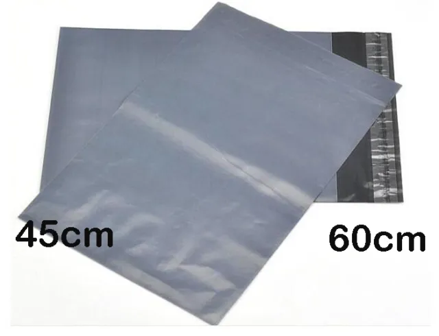 50 Large XL Big GREY SATCHEL MAILING BAGS 60x45cm POLY POSTAGE POST SELF SEAL
