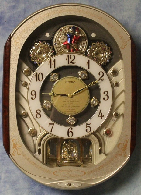 SEIKO SQUARE Melody In Motion Mantle Clock With 6 Different