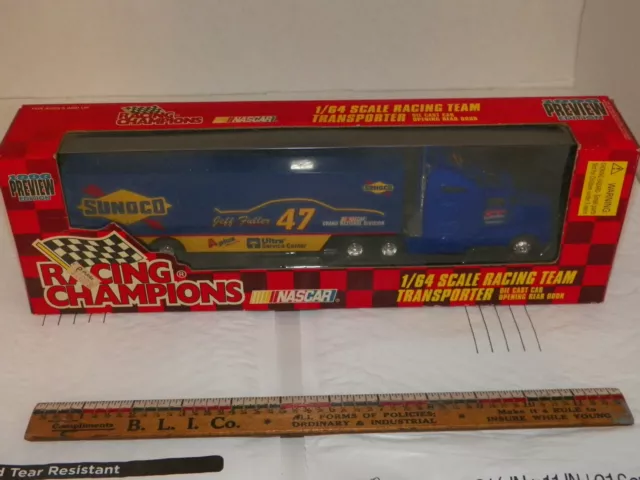 1996 Champions 1:64 Team Transporter Semi Truck #47 Sunoco Jeff Fuller NASCAR