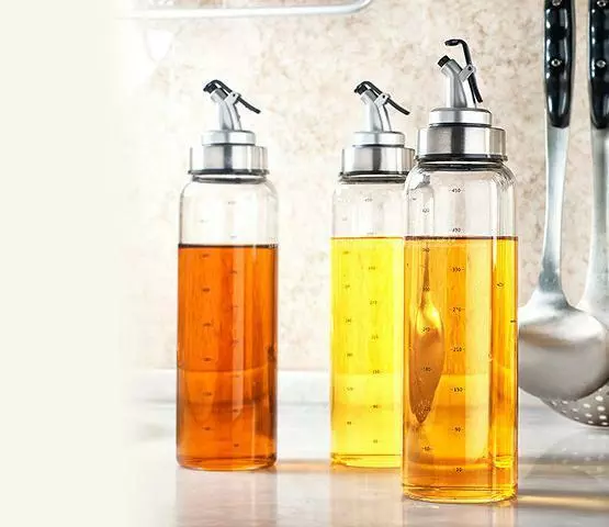 180-500ML Glass Leak-proof Olive Oil Jar Vinegar Bottle Kitchen Sauce Dispenser