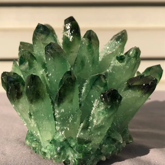 346g New Find Green Phantom Quartz Crystal Cluster Mineral Specimen Healing