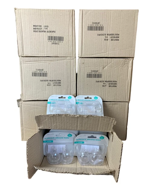 Joblot Wholesale Macare Wideneck Silicone Teats Med Flow  3+ months (84 Pairs)