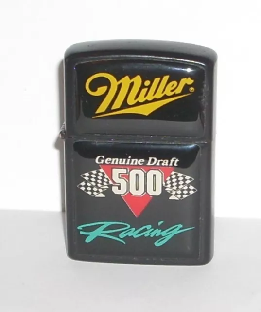 Vintage Miller Genuine Draft 500 Racing NASCAR Beer Wind proof Cigarette Lighter