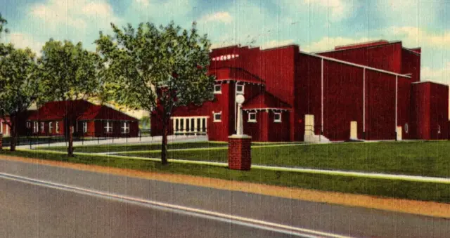 Postcard 1946 New Administration Building & Theatre Camp Perry Ohio  Lake Erie