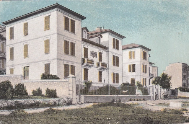 Carte postale ancienne postcard AJACCIO CORSE école de jeunes filles