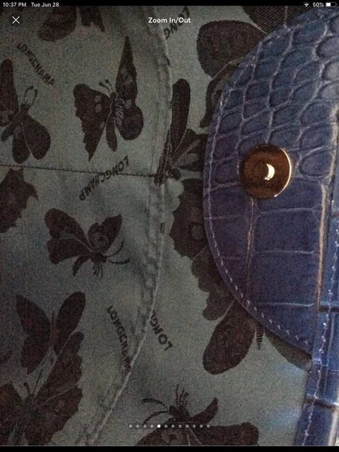 LONGCHAMP ROSEAU CROC EMBOSSED LEATHER TOTE new condition 4