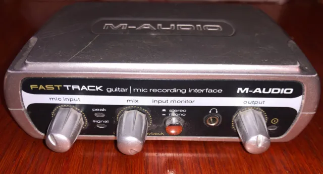 M-Audio Fast Track Guitar Instrument Mic Recording USB Digital Audio Interface