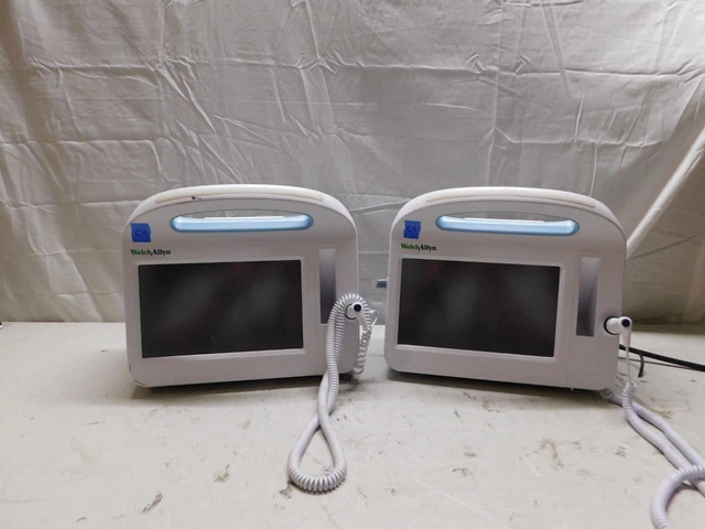 2 Welch Allyn VSM 6000 Series Color Patient Vital Sign Monitors #C4 (LVRC1392)
