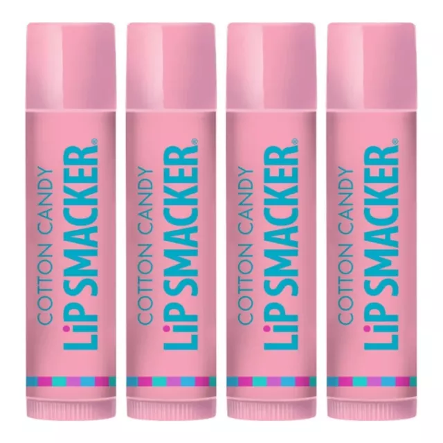 4 Pack Lip Smacker COTTON CANDY Lip Balm 0.14 oz/ea