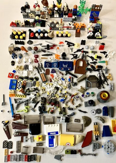 LEGO Minifigures & Accessories Lot - Star Wars, Marvel, Batman