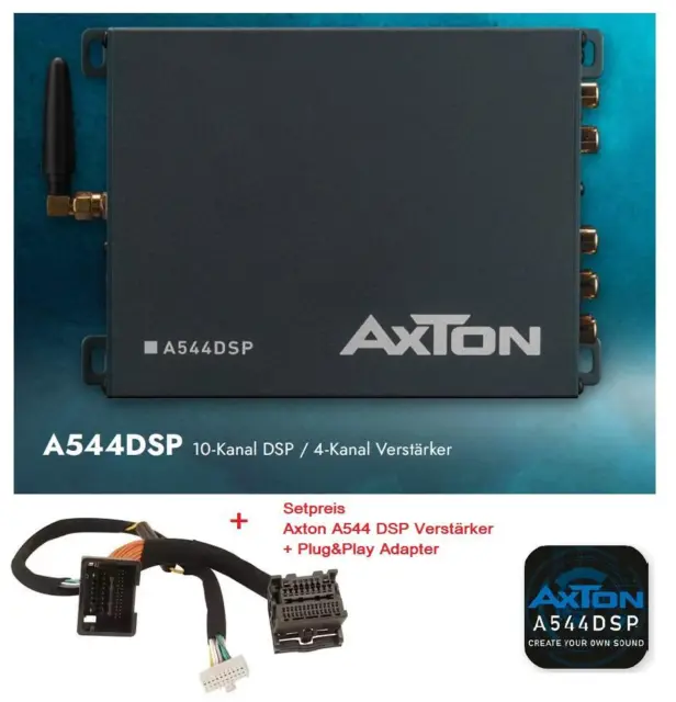 Axton A544DSP Amplificador Dsp Con Enchufe & Jugar Adaptador Compatible Con